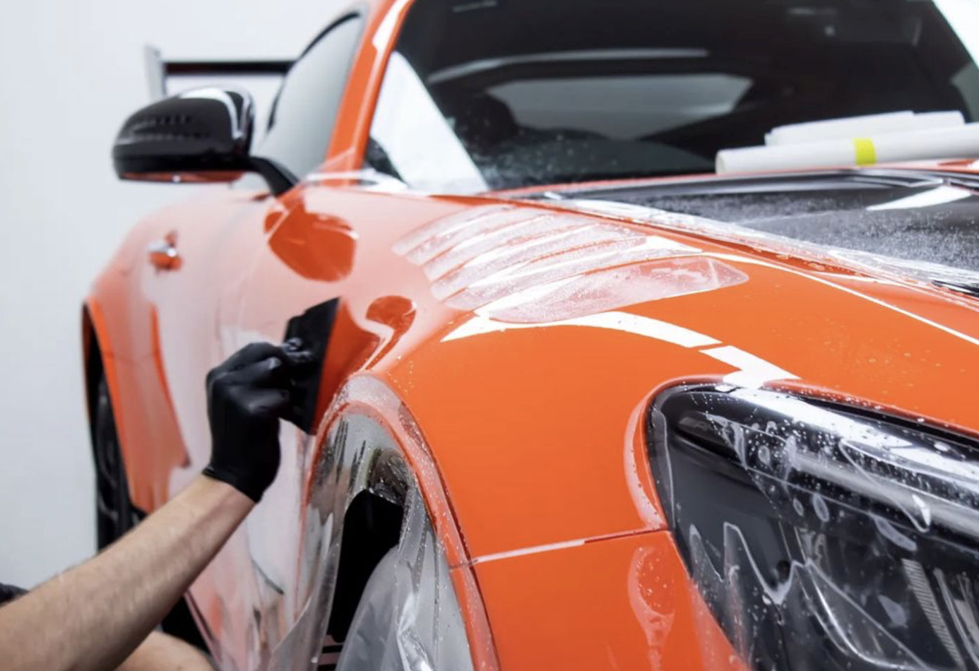 CheetahPPF Chip Defense Paint Protection Film applied to vehicle, showcasing clear, glossy finish that protects paint from chips, scratches, and road debris