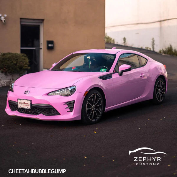 The bubblegum pink #vinylwrap is done - Blackout Tinting