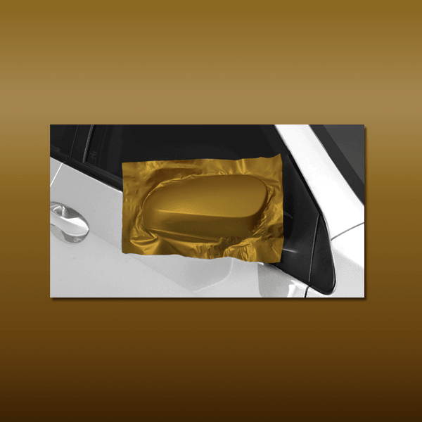 60" Satin Yellow Gold Aluminum Vinyl Car Wrap