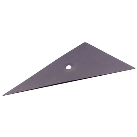 A gray triangle-shaped tool designed for installing film in tough corners, part of the EZ Reach Platinum set.