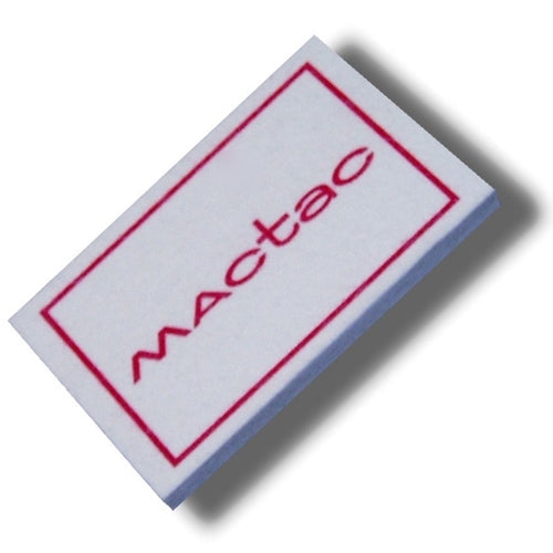 A white squeegee with the MACTAC brand name and red logo on the surface.