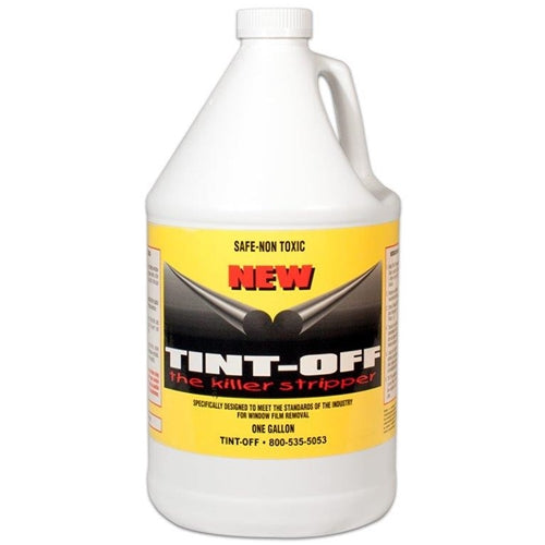 A white bottle with a label that includes the text 'TINT-OFF'