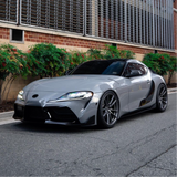 Gloss Nardo Gray Vinyl Car Wrap applied to vehicle, highlighting smooth high-gloss finish and signature Nardo gray color with reflective shine