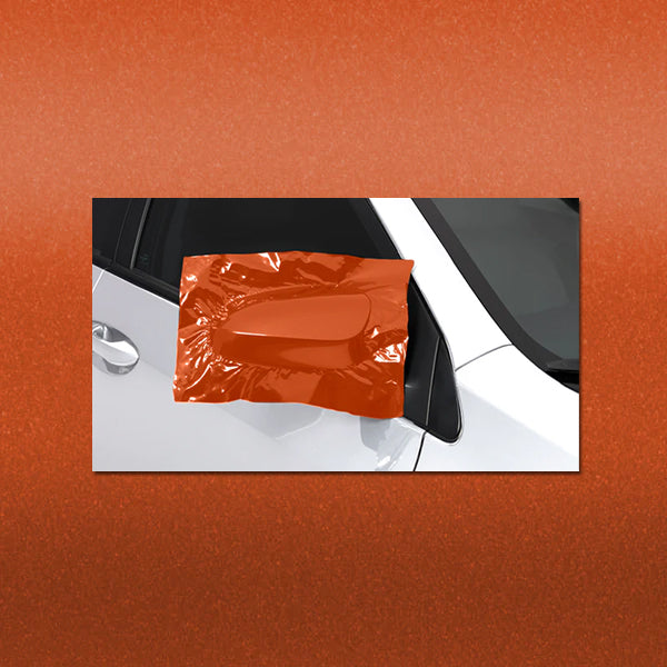 60" Gloss Lava Orange Metallic Vinyl Car Wrap