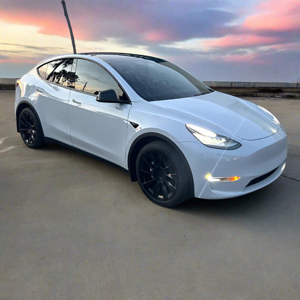 Gloss Light Gray Vinyl Car Wrap applied to vehicle, showing smooth high-gloss finish and clean light gray color with reflective surface