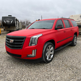 Matte Carmine Red Vinyl Car Wrap applied to vehicle, showcasing deep red color with smooth matte finish and bold, non-reflective appearance
