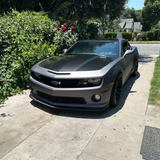 Matte Charcoal Metallic Vinyl Car Wrap applied to vehicle, showcasing dark gray tone with smooth matte finish and subtle metallic texture