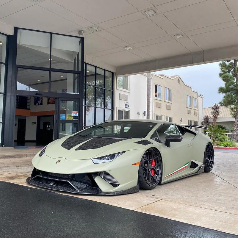 Matte Khaki Green Vinyl Car Wrap with non-reflective military green finish, shown partially unrolled for vehicle wrap application.  
