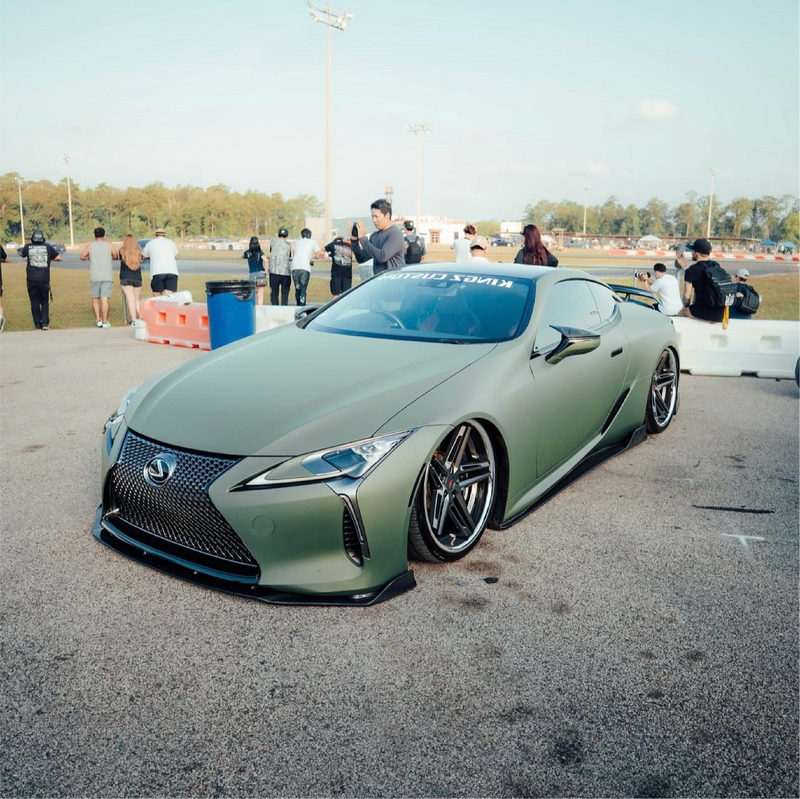 Matte Military Green Vinyl Car Wrap applied to vehicle, featuring a deep tactical green color with smooth matte finish and rugged, non-reflective appearance