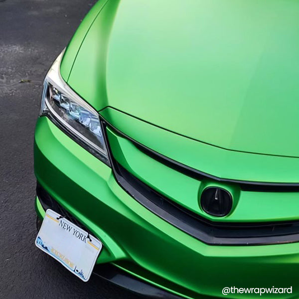 60" Satin Cheetah Green Metallic Vinyl Car Wrap | CheetahWrap