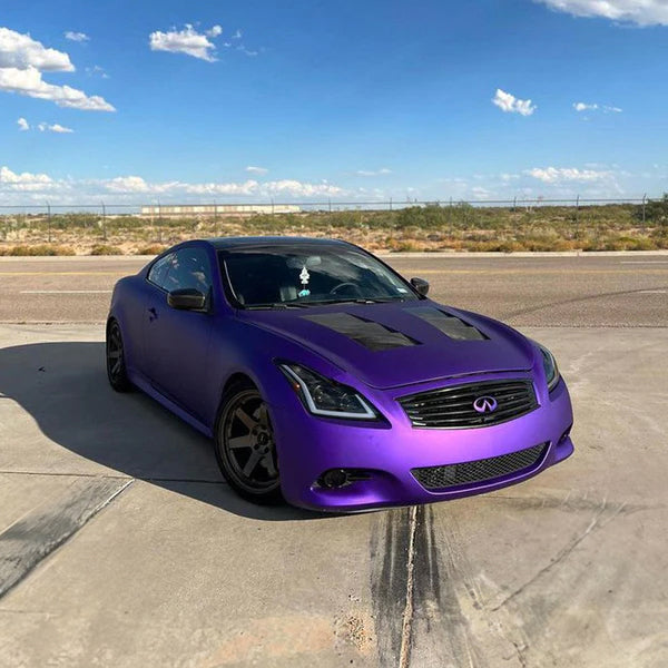 60" Satin Passion Purple Aluminum Vinyl Car Wrap