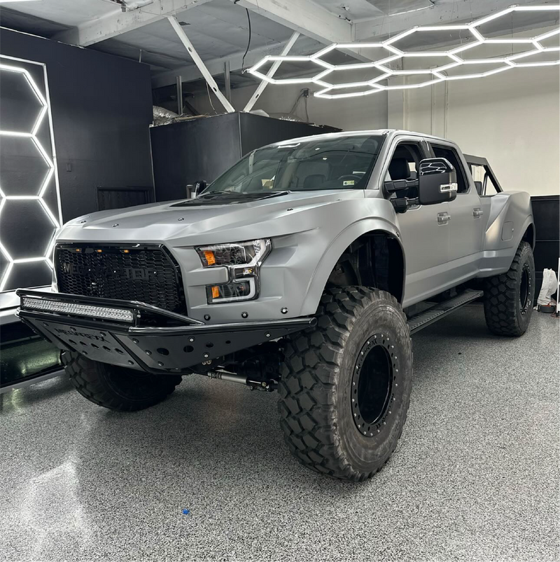 Satin Nardo Gray Vinyl Car Wrap applied to vehicle, showcasing smooth satin finish and signature Nardo gray color with clean, modern styling