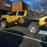 Satin Yellow Gold Aluminum Vinyl Car Wrap – 60" roll with metallic satin finish, perfect for automotive customization and exterior detailing.