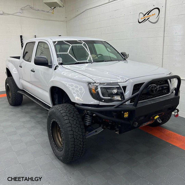 Gloss Light Gray Vinyl Car Wrap applied to vehicle, showing smooth high-gloss finish and clean light gray color with reflective surface