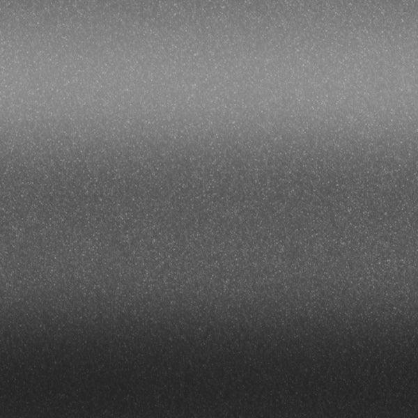 Matte Charcoal Metallic Vinyl Car Wrap applied to vehicle, showcasing dark gray tone with smooth matte finish and subtle metallic texture